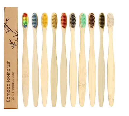 Kit X4 Cepillos de Bambú - ¡Cuida de Ti y del Planeta con Nuestros Cepillos Ecológicos!